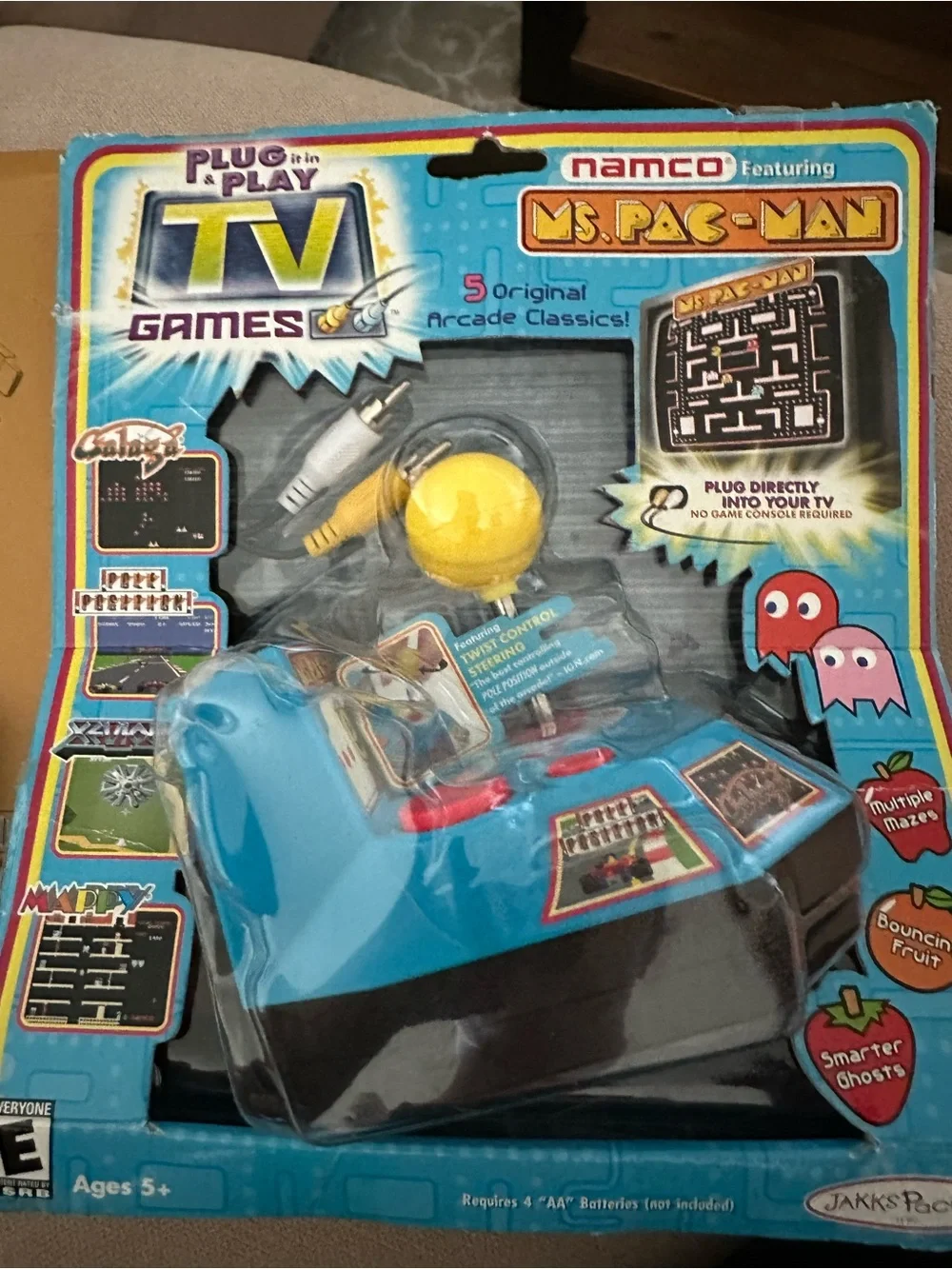 Ms Pac-Man Plug & Play TV Games Console - Blue
